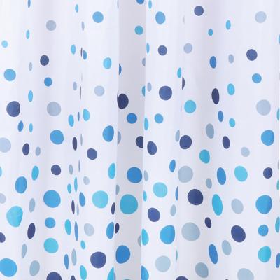 Differnz Circles douchegordijn 100% polyester - verzwaarde onderzoom - 120 x 200 cm - blauw