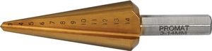 Promat Getrapte plaatboor | boorbereik 3-14 mm | HSS TiN totale lengte 58 mm | snedeaantal 2 - 4000862041 4000862041