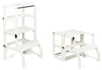 Ette Tete Leertoren Step'n Sit | Inklapbaar tot tafel en stoel | Wit met goud