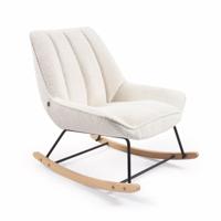 Kave Home Marlina schommelstoel bouclé Wit