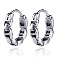 LGT JWLS RVS Oorringen zilverkleurig met schakels-design