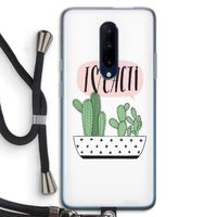 I love cacti: OnePlus 7 Pro Transparant Hoesje met koord