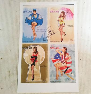 Pin Up Poster Claire Sinclair - Playboy Playmate' Gesigneerd