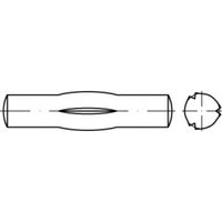 TOOLCRAFT TO-5438121 Geleidepen met middenkerf 6 mm Staal 100 stuk(s)