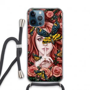Lady Moth: iPhone 13 Pro Max Transparant Hoesje met koord