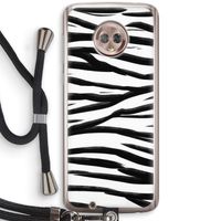 Zebra pattern: Motorola Moto G6 Transparant Hoesje met koord