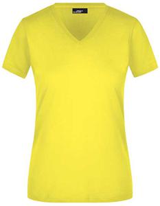 James & Nicholson JN972 Ladies´ Slim Fit V-T - Yellow - M