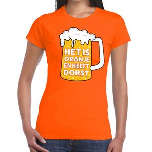 Het is oranje en heeft dorst t-shirt oranje dames 2XL  -