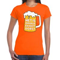 Het is oranje en heeft dorst t-shirt oranje dames 2XL  - - thumbnail