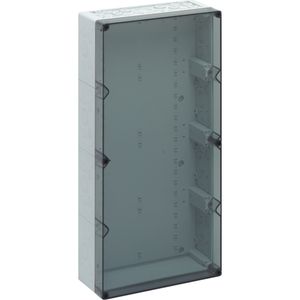 Lege opbouwbehuizing met transparante deksel 600 mm met uitbreekpoorten IP65