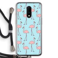 Anything Flamingoes: OnePlus 7 Transparant Hoesje met koord