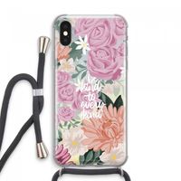 Kindness matters: iPhone XS Max Transparant Hoesje met koord
