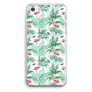 Flamingo bladeren: iPhone 5 / 5S / SE Transparant Hoesje