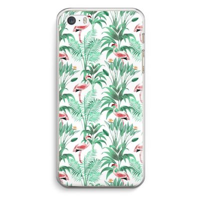 Flamingo bladeren: iPhone 5 / 5S / SE Transparant Hoesje