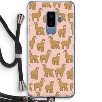 Alpacas: Samsung Galaxy S9 Plus Transparant Hoesje met koord