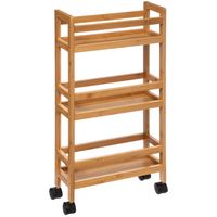Keukentrolley bamboe 3-laags 36 x 15 x 74.5 cm Keukentrolley bamboe 3-laags 36 x 15 x 74.5 cm
