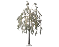 Micro LED boom d70h150 cm groen/warm wit - Lumineo
