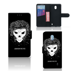 Telefoonhoesje met Naam Nokia 1 Plus Skull Hair