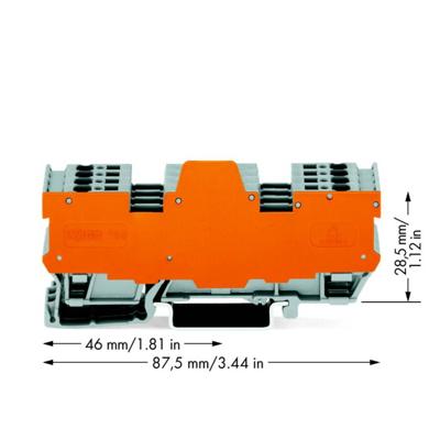 WAGO 769-194/769-319 Basisklemblok 5 mm Spanveer Toewijzing: L Grijs 5 stuk(s)