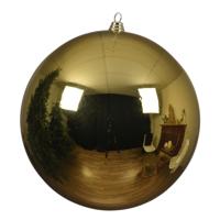 Grote kerstbal - goud - 25 cm - kunststof - glans - mega kerstbal