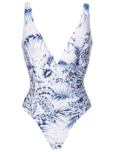 Lygia & Nanny maillot de bain à imprimé graphique - Bleu