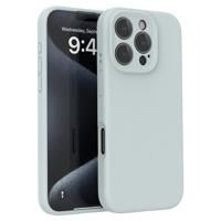 Lunso iPhone 16 Pro Max hoesje - Flexibel siliconen Backcover - Mint Blauw