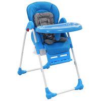 Kinderstoel hoog blauw en grijs - thumbnail