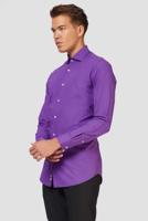 Opposuits Basic Overhemd Paars Heren