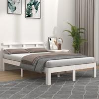 Bedframe massief hout wit 140x200 cm