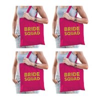 8x Bride To Be vrijgezellenfeest tasje roze goud/ goodiebag dames - thumbnail