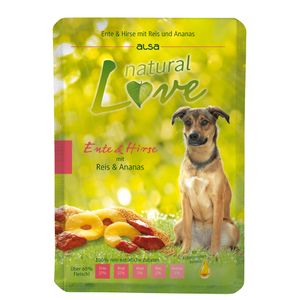 alsa natural Love Eend & gierst met rijst en ananas,  300 g, Aantal: 12 x 300 g