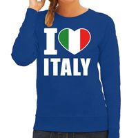 I love Italy sweater / trui blauw voor dames - thumbnail