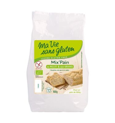 Broodmeel met gierst en zaden glutenvrij bio