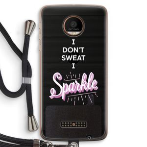 Sparkle quote: Motorola Moto Z Force Transparant Hoesje met koord