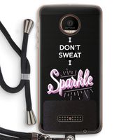 Sparkle quote: Motorola Moto Z Force Transparant Hoesje met koord