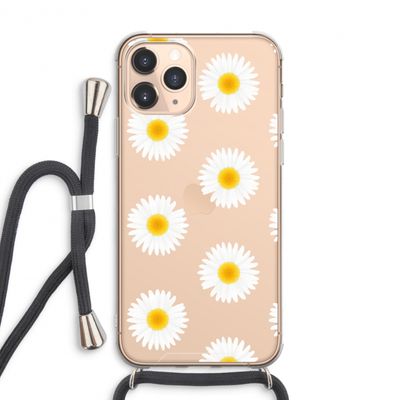 Margrietjes: iPhone 11 Pro Max Transparant Hoesje met koord