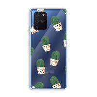 Cactusprint roze: Samsung Galaxy Note 10 Lite Transparant Hoesje Cactusprint roze: Samsung Galaxy Note 10 Lite Transparant Hoesje