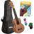 Cascha HH 2027 Premium Mahogany sopraan ukelele set (4-talig)