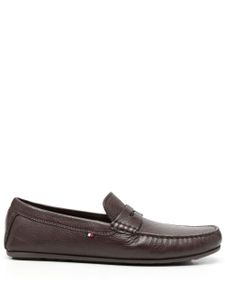 Tommy Hilfiger mocassins en cuir grainé - Marron