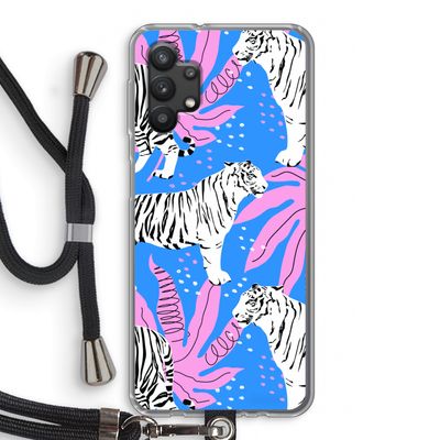 Tijger: Samsung Galaxy A32 5G Transparant Hoesje met koord