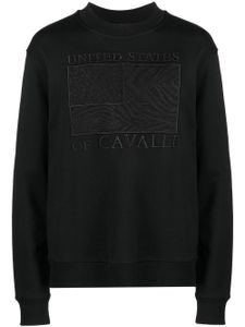 Roberto Cavalli sweat en coton à logo brodé - Noir