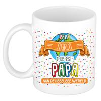 Naam mok papa Marco - wit - de beste - keramiek - 300 ml - Vaderdag/verjaardag