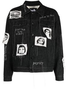 Haculla veste en jean Sick Of It All à broderies - Noir