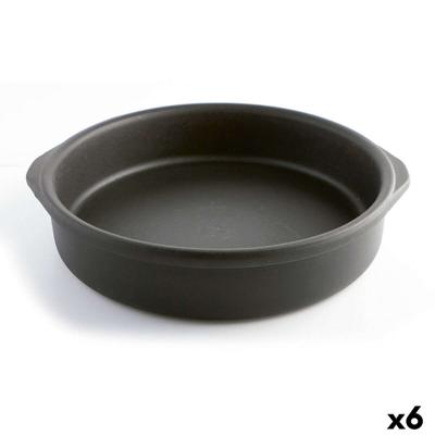 Sauspan Quid Barro Lux Zwart Keramisch Ø 26 cm (6 Stuks)