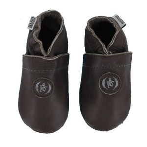 Oxxy babyslofjes uni met logo bruin Maat
