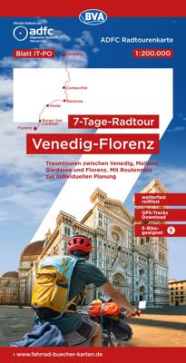 Fietskaart IT-PO ADFC Radtourenkarte Venetië - Firenze | BVA BikeMedia