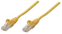 Intellinet 739818 RJ45 Netwerkkabel, patchkabel CAT 6 S/FTP 0.25 m Geel Folie afscherming, Afscherming gevlochten, Halogeenvrij 1 stuk(s)