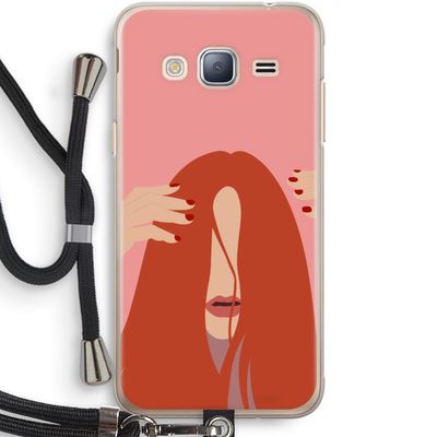 Woke up like this: Samsung Galaxy J3 (2016) Transparant Hoesje met koord