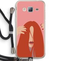 Woke up like this: Samsung Galaxy J3 (2016) Transparant Hoesje met koord