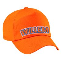 Koningsdag baseball cap oranje - Willem - voor volwassenen   -